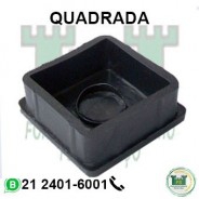 Ponteira quadrada e retangular interna de PVC preta