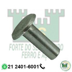 Rebite ferro maciço cabeça chata