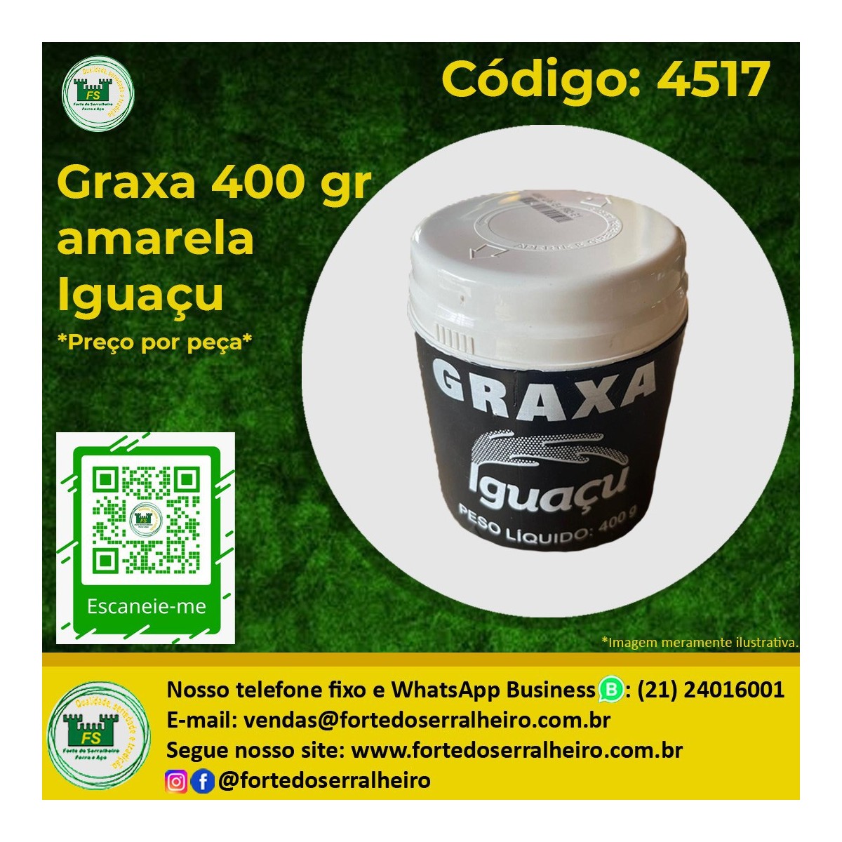 Graxa  400 gr amarela Iguaçu