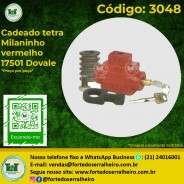 Cadeado tetra Milaninho verm 17501 Dovale
