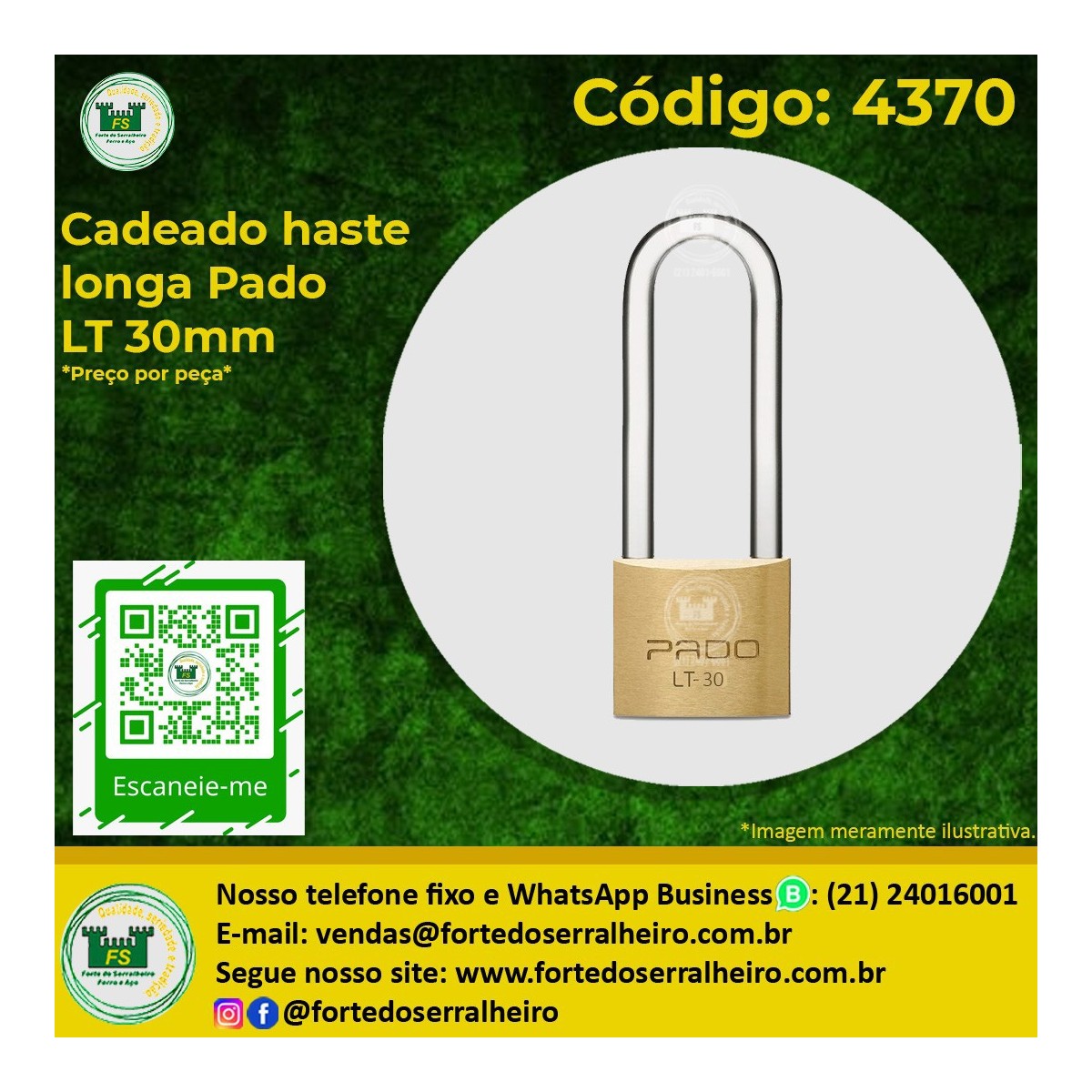 Cadeado haste longa Pado