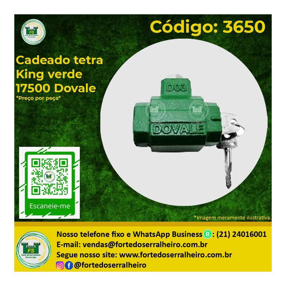 Cadeado tetra King verde 17500 Dovale
