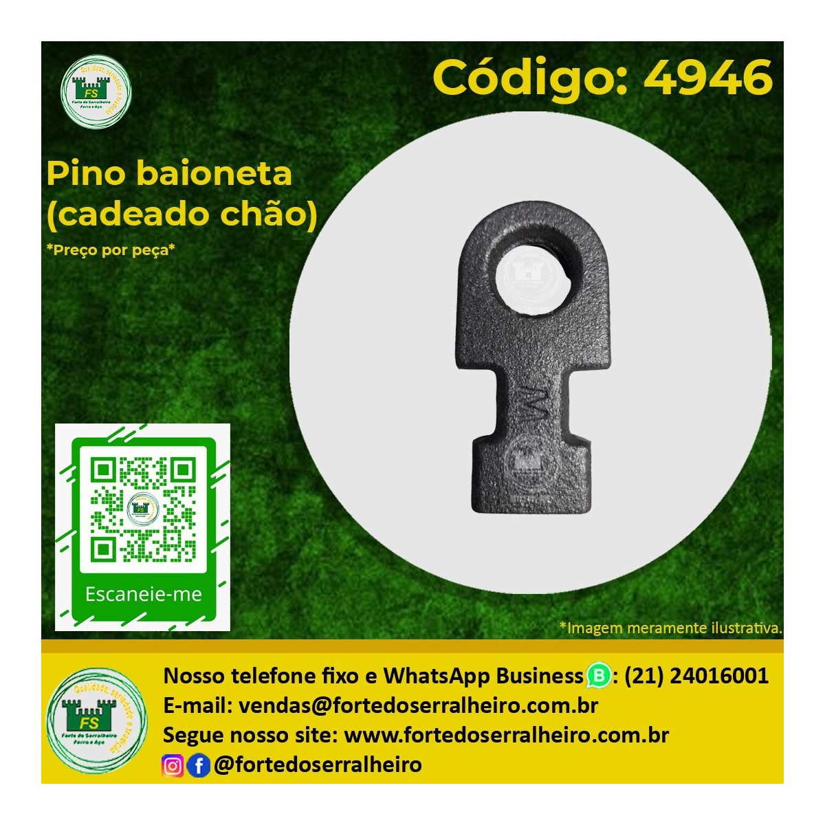 Pino baioneta (cadeado chão)