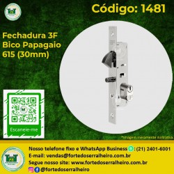 Fechadura 3F Bico Papagaio 615 (30mm)