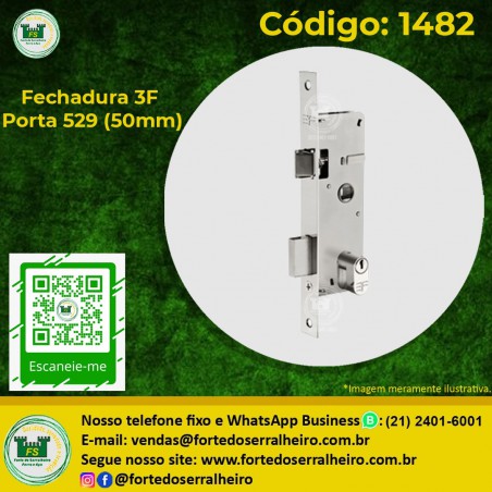 Fechadura 3F Porta 529 (50mm)
