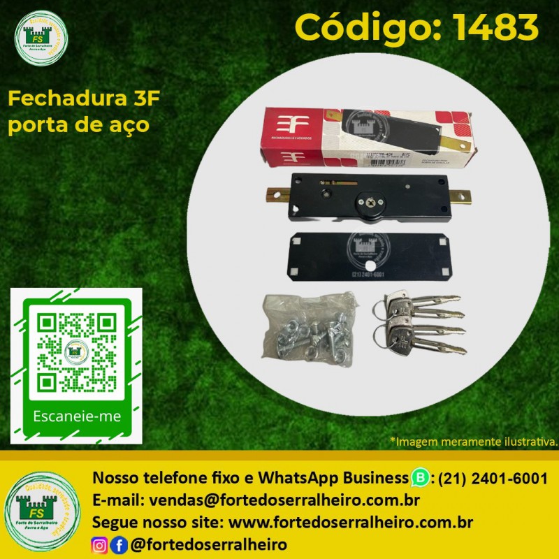 Fechadura 3F porta de aço