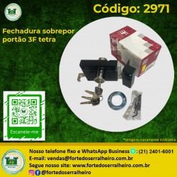 Fechadura sobrepor portão 3F tetra