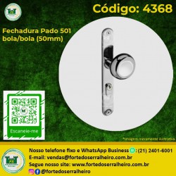Fechadura Pado 501 bola/bola (50mm)