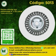 Escova circ aço entrançado 6" x 1/2 Lotus