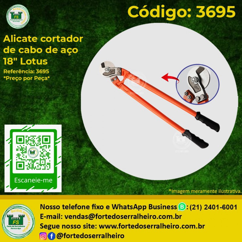 Alicate cortador de cabo de aço 18"x8mm Lotus