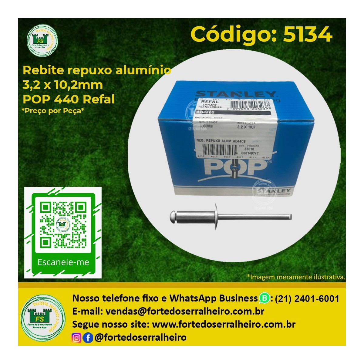 Rebite repuxo alumínio POP Refal