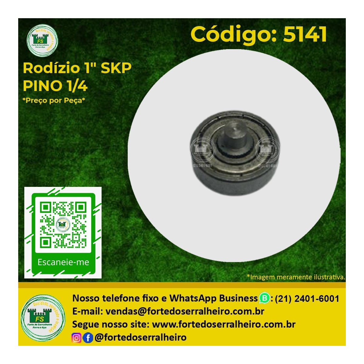 Rodízio 1" SKP PINO 1/4