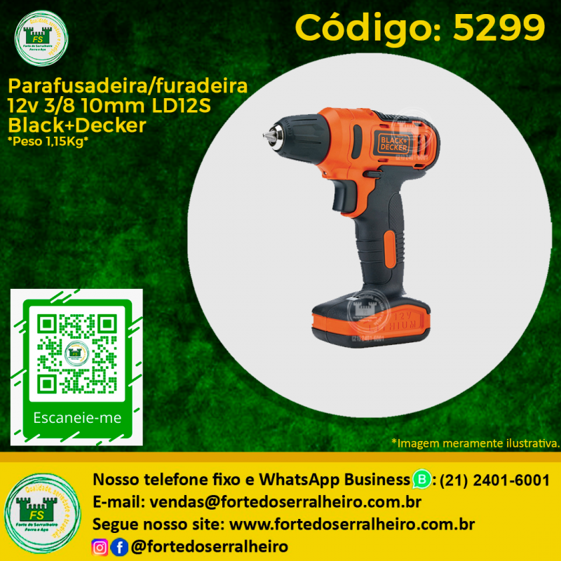 Parafusadeira furadeira Black+Decker