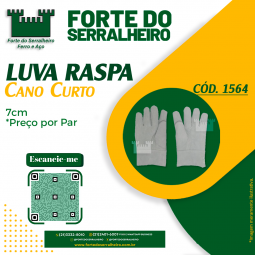 Luva Cano Curto Raspa (Par)