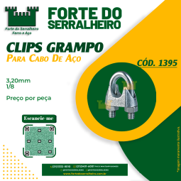 Clip leve para cabo de aço