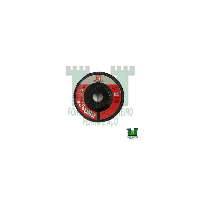 Disco Flap  120 (4.1/2"x7/8") plástico Samurai