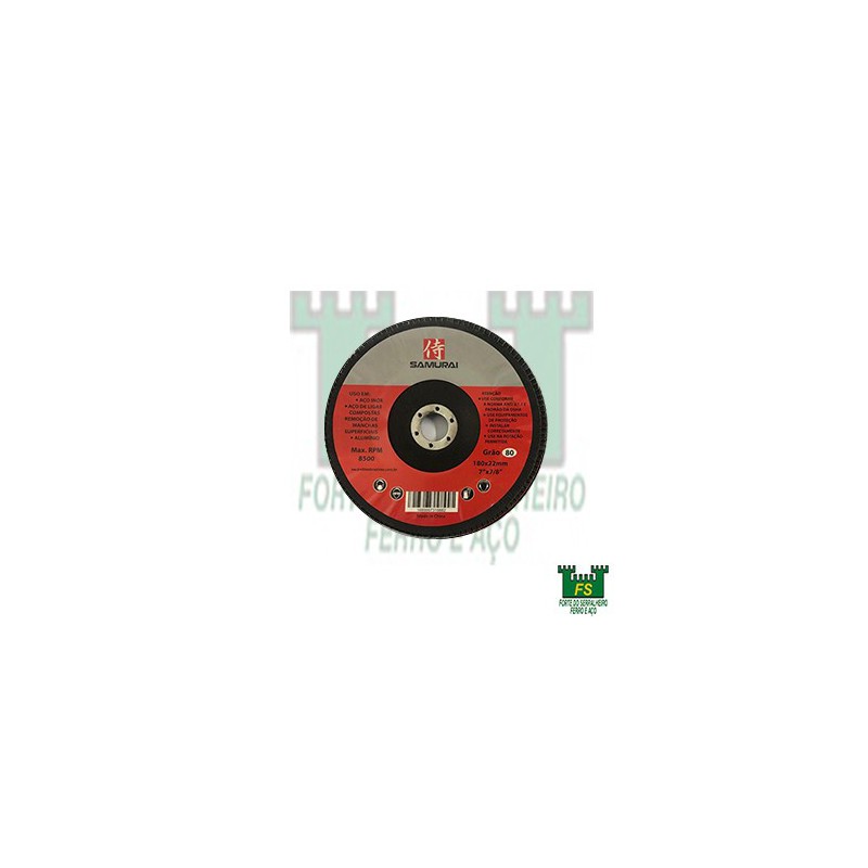 Disco Flap   80 (7"x7/8") fibra Samurai
